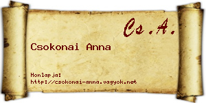 Csokonai Anna névjegykártya